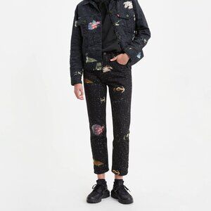 LIKE NEW Levi's x Star Wars 501 - Original Cropped Jeans - Galaxy All Over Print
